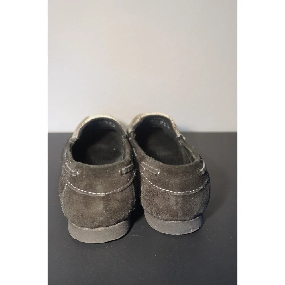 Mens Genuine Water Snake Skin Loafers Black Suede Slip On Shoes Size 12